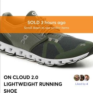 (SOLD) ON CLOUD 2.0 LIGHTWEIGHT RUNNING SHOE